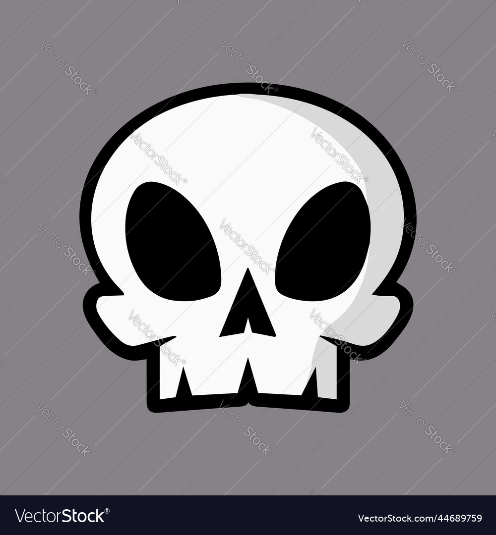 Fun cartoon skull logo Royalty Free Vector Image