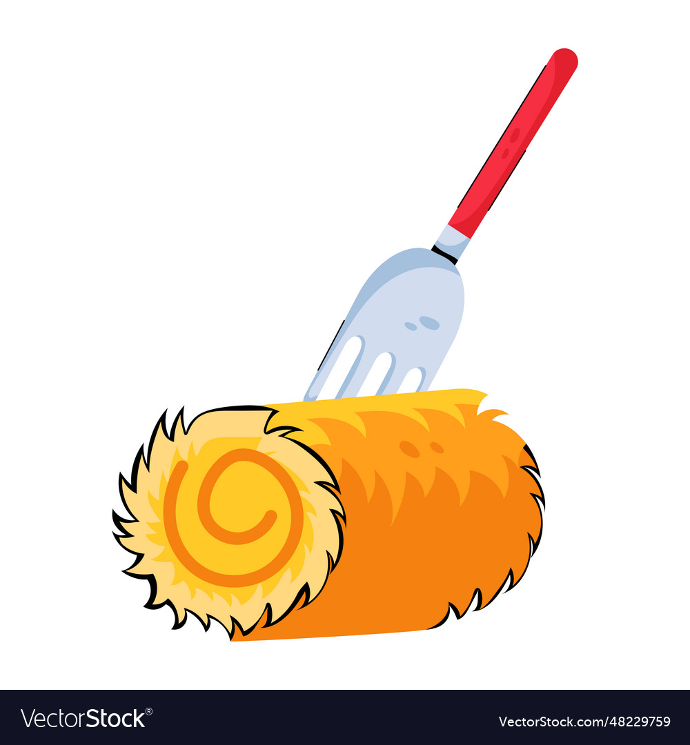 Hay roll Royalty Free Vector Image - VectorStock