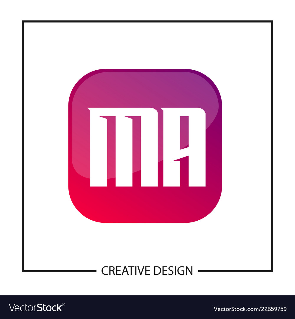 Initial letter ma logo template design