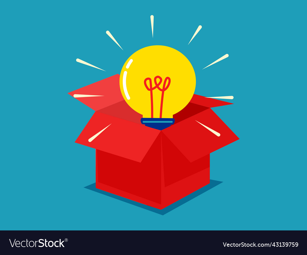 Light bulb is in the box discover new business