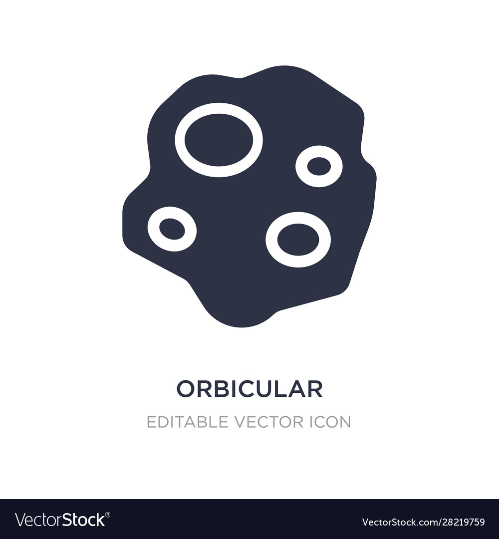 Orbicular icon on white background simple element Vector Image Orbicular icon on white background simple element