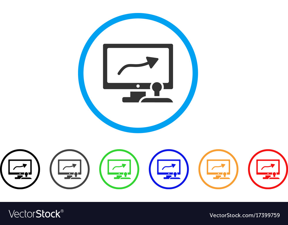 Path control monitor rounded icon