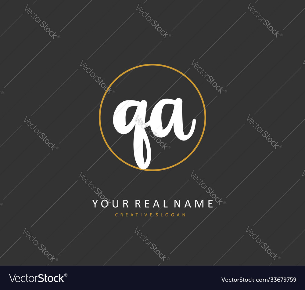 Q a qa Anfangsbuchstaben Handschrift und Unterschrift Vector Image Q a qa Anfangsbuchstaben Handschrift und Unterschrift