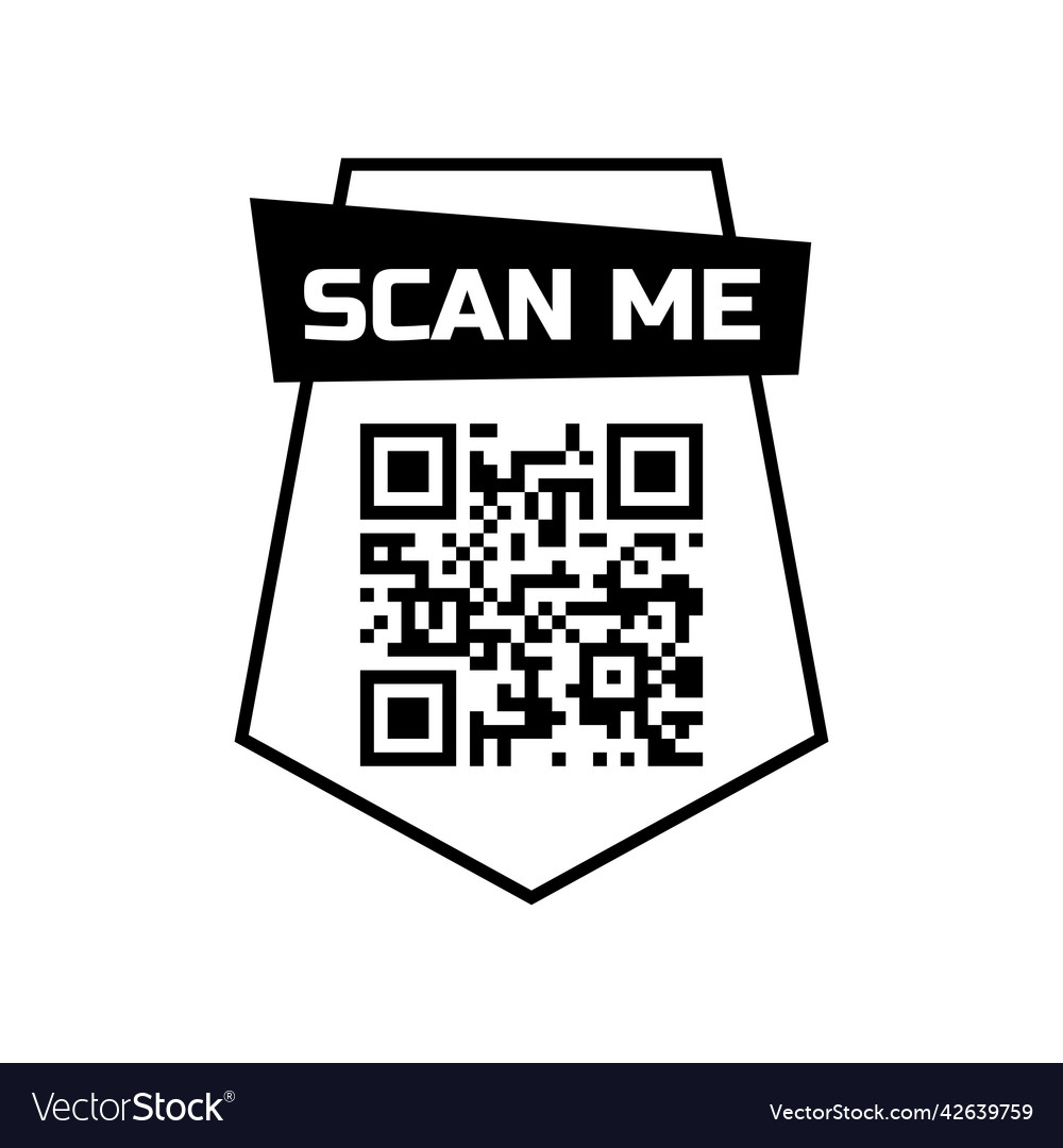 Scan me qr code icon for smartphone frame quick