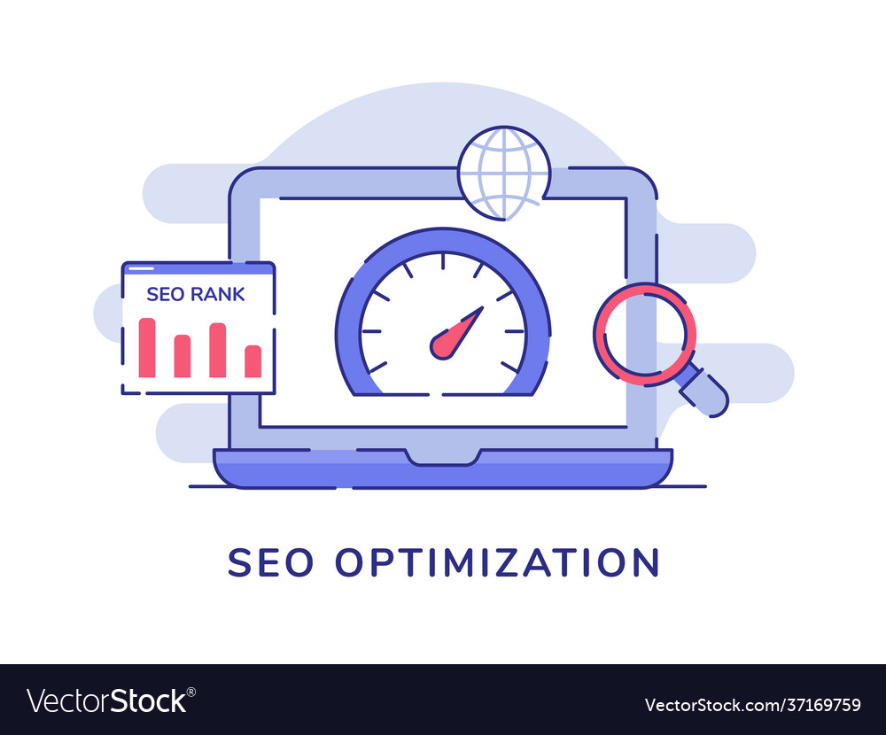 Seo optimization concept spedometer on display