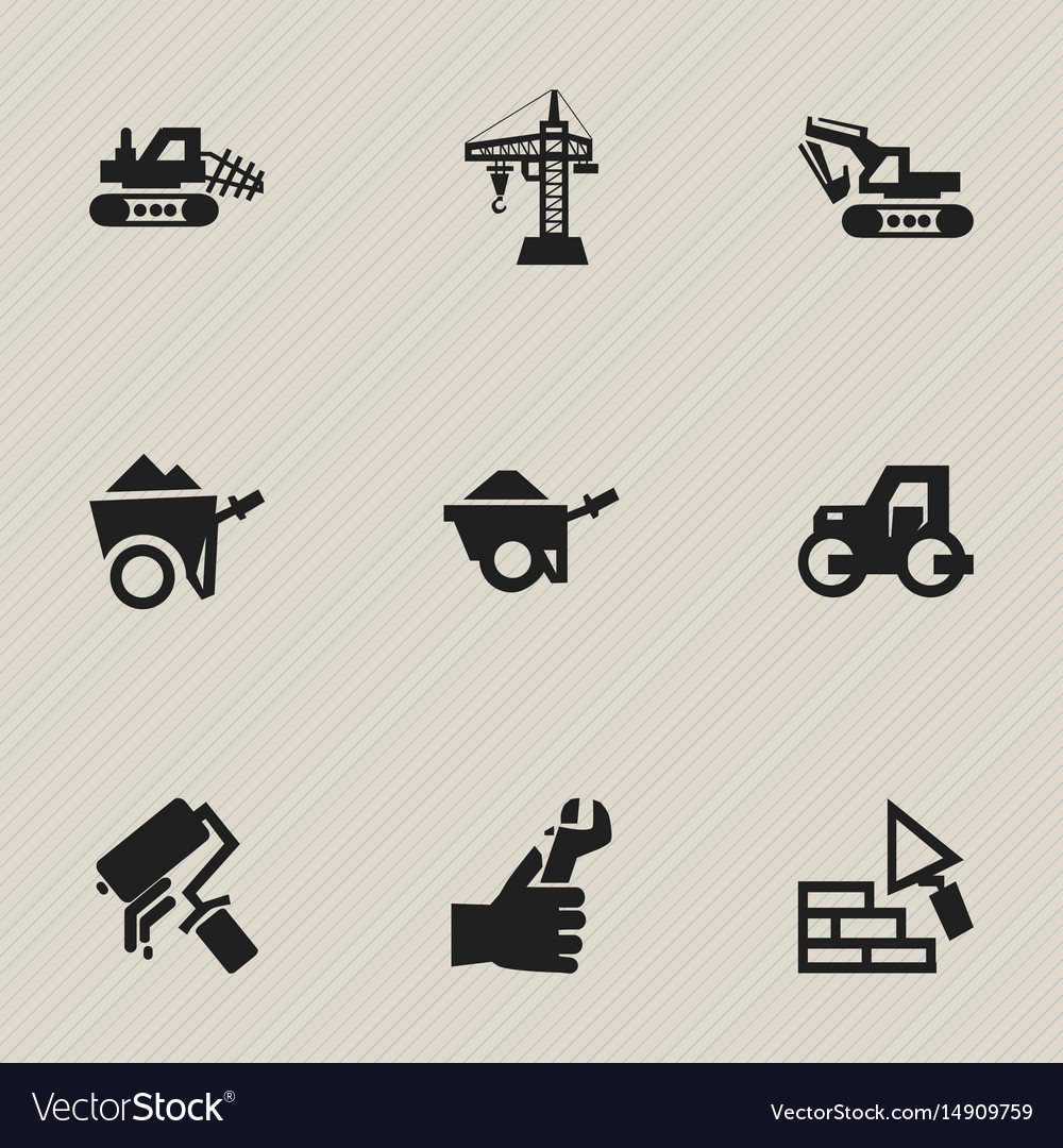 Set of 9 editable structure icons includes