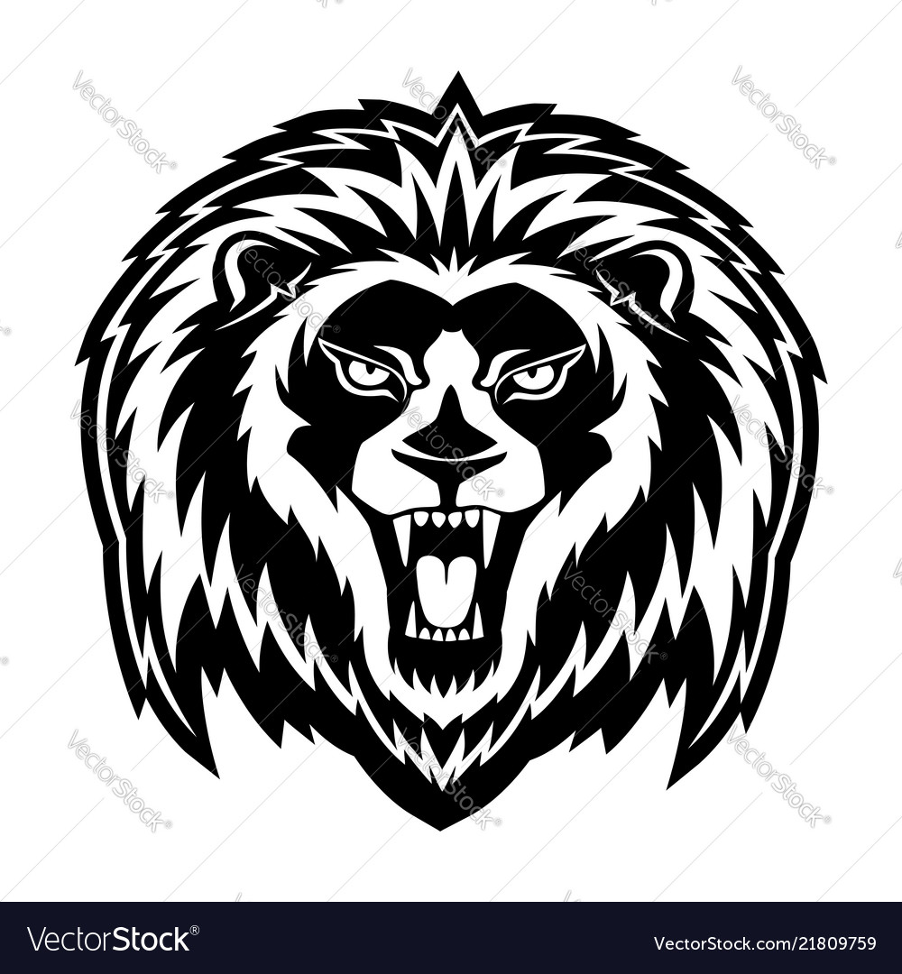 Sign of a black lion Royalty Free Vector Image