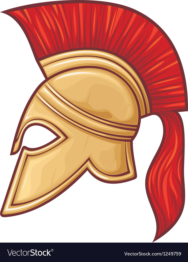 Spartan helmet Royalty Free Vector Image - VectorStock