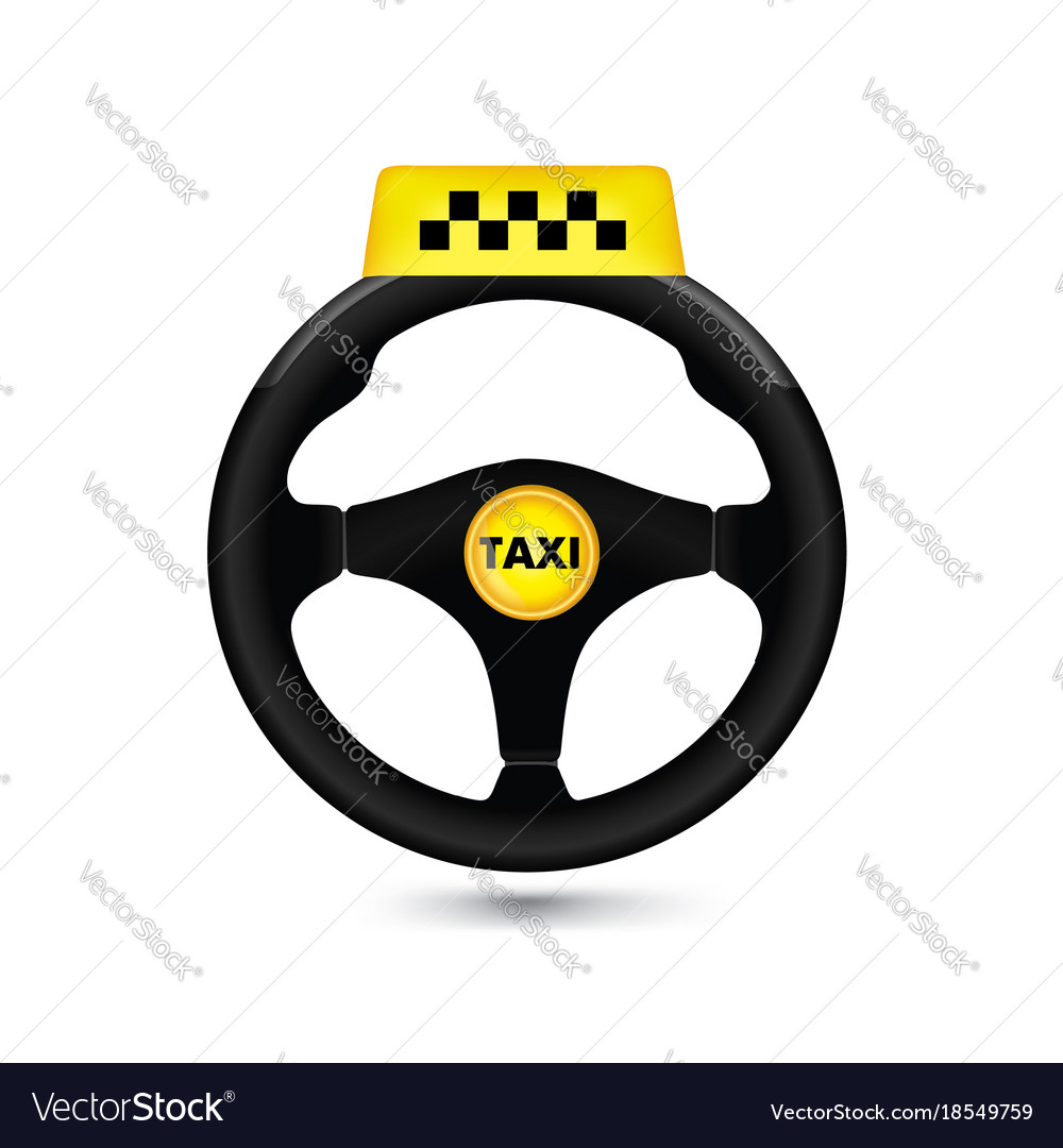 Taxi car sign wheell icon