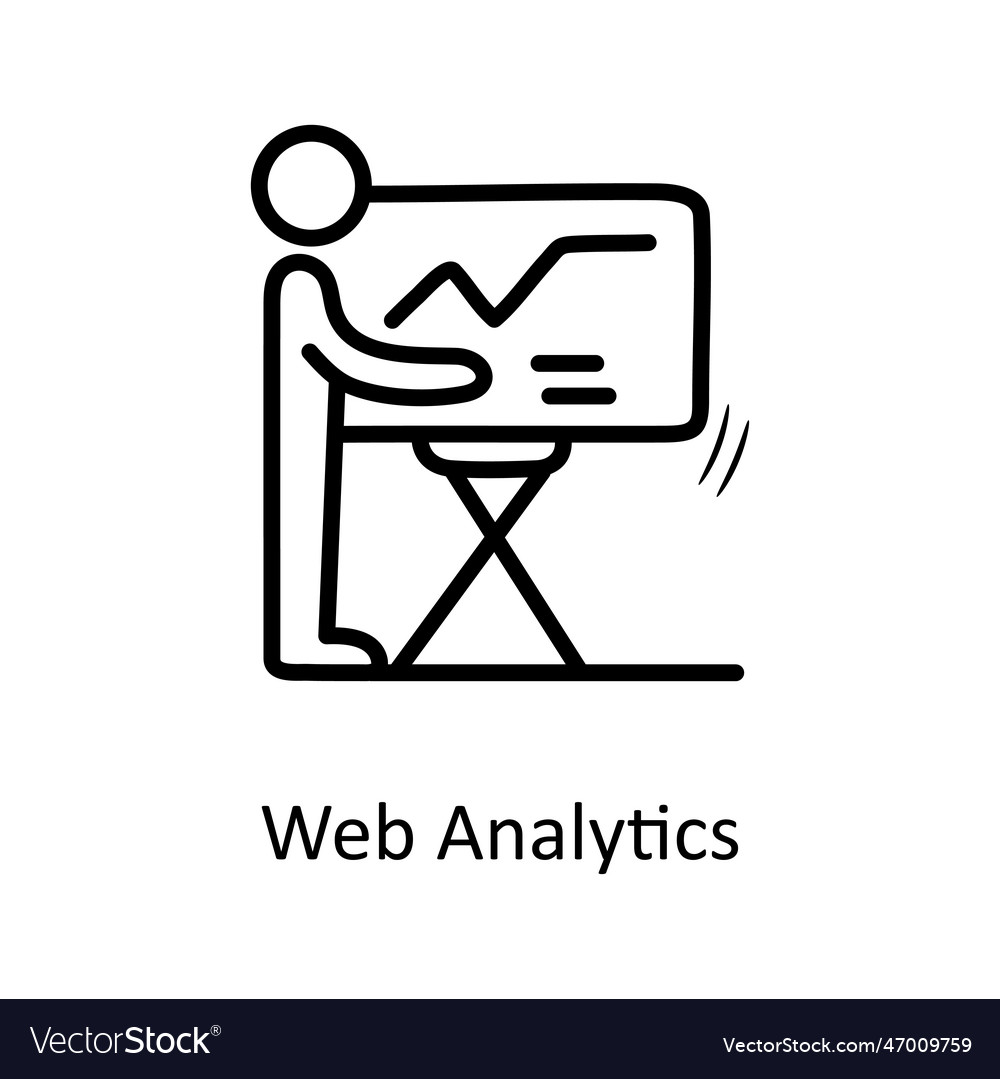Web analytics outline icon design