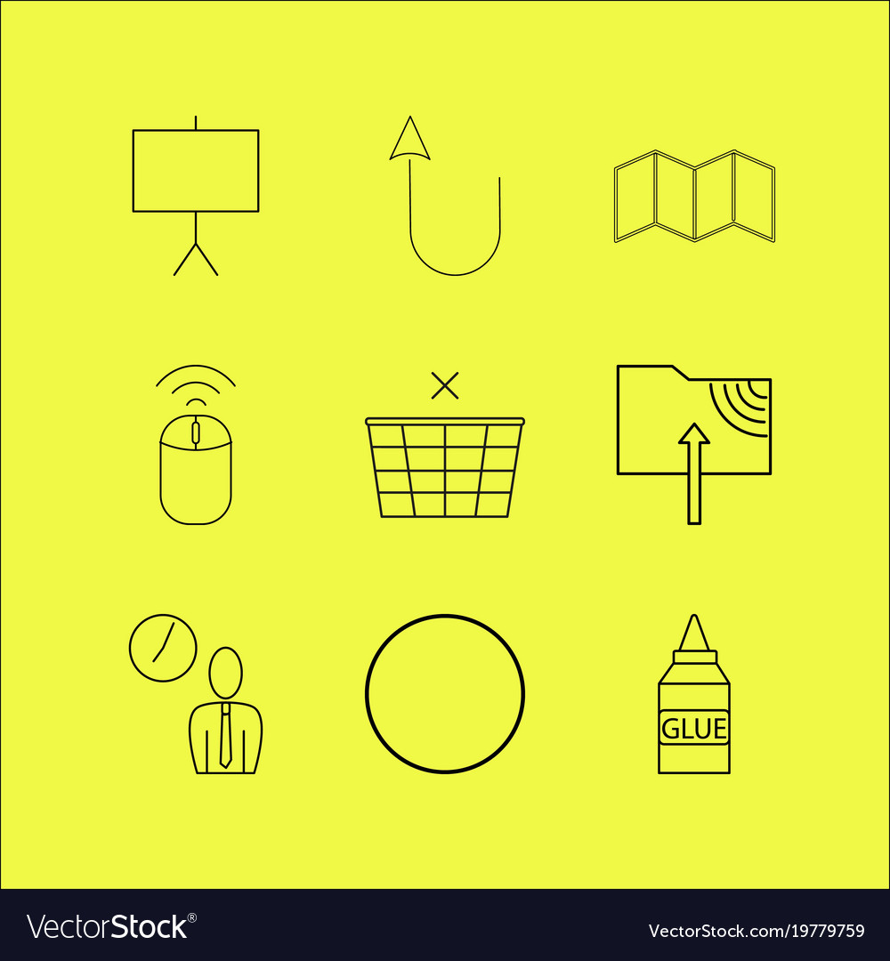 Web linear icon set simple outline icons