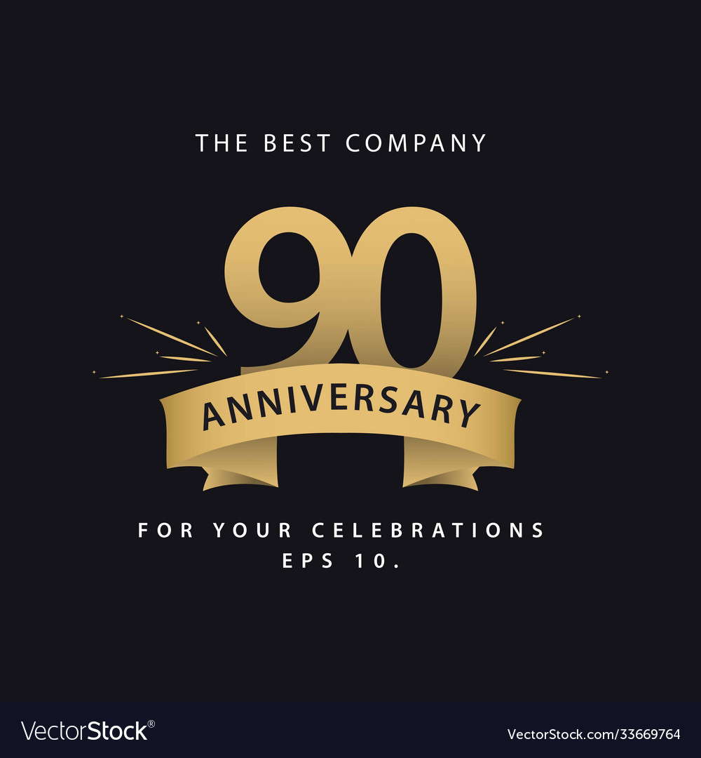 90 year anniversary template design