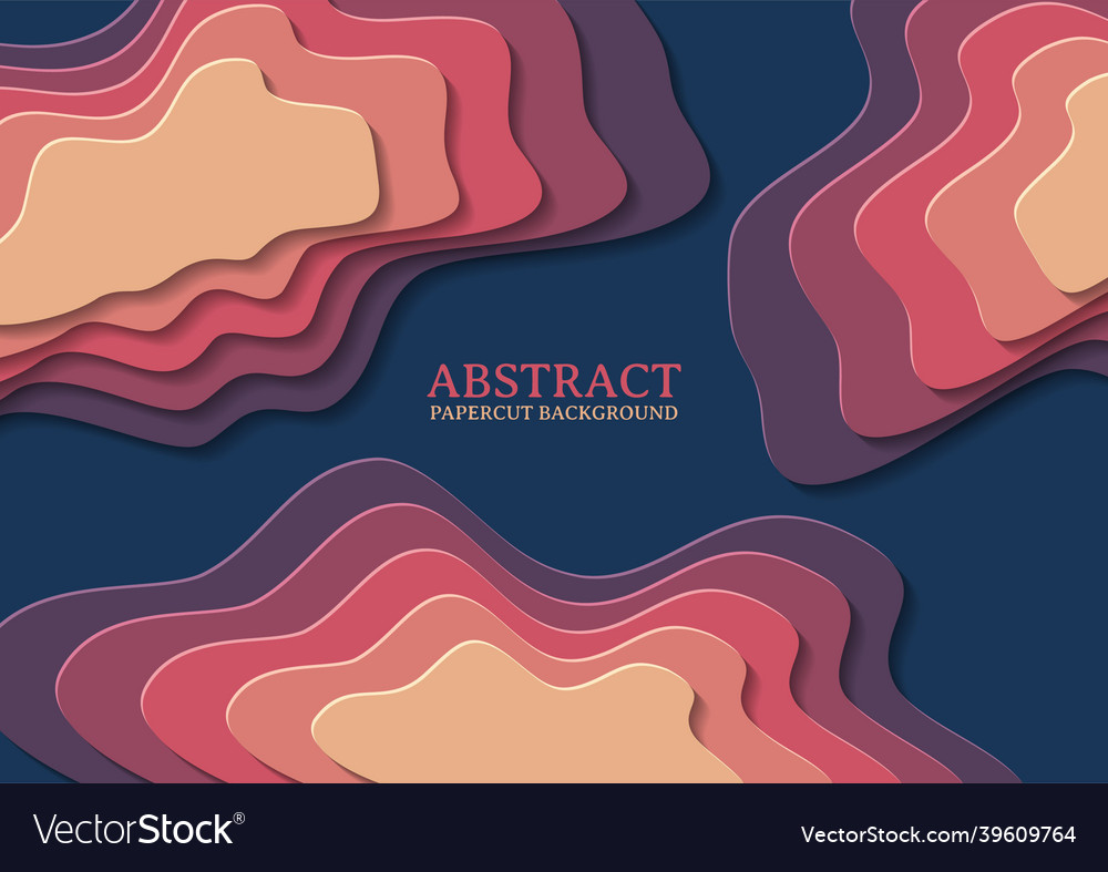 Abstract papercut design background with overlap vector image Abstract papercut design background with overlap