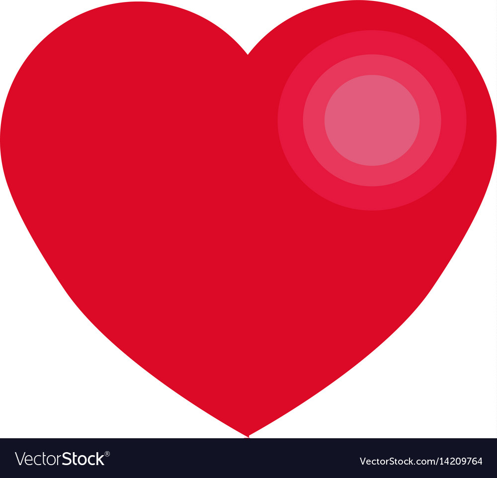 Beautiful romantic heart color icon