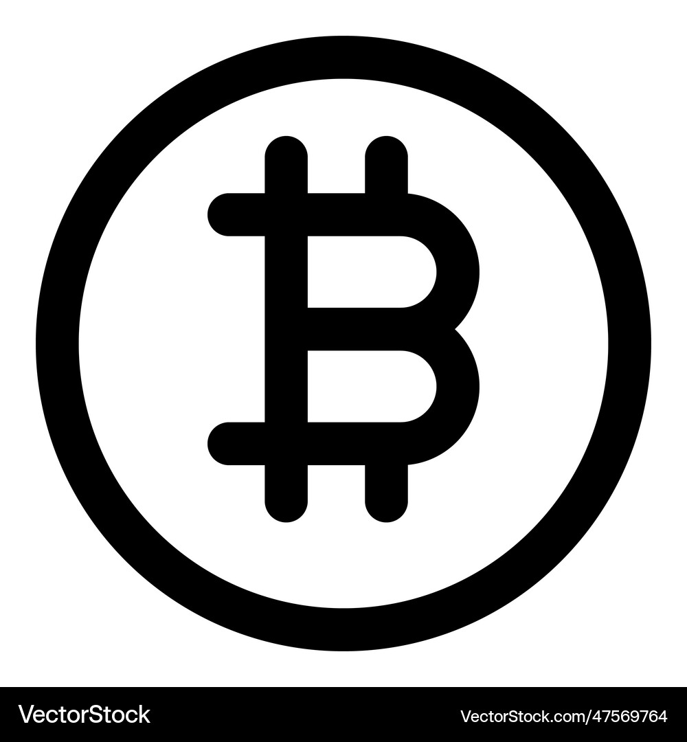 Bitcoin a form of digital currency Royalty Free Vector Image