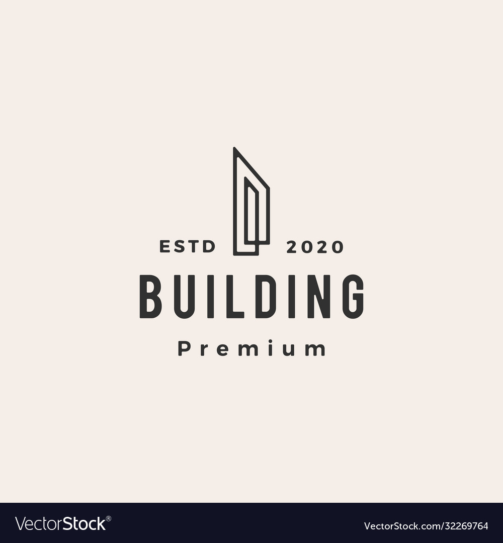 Building hipster vintage logo icon