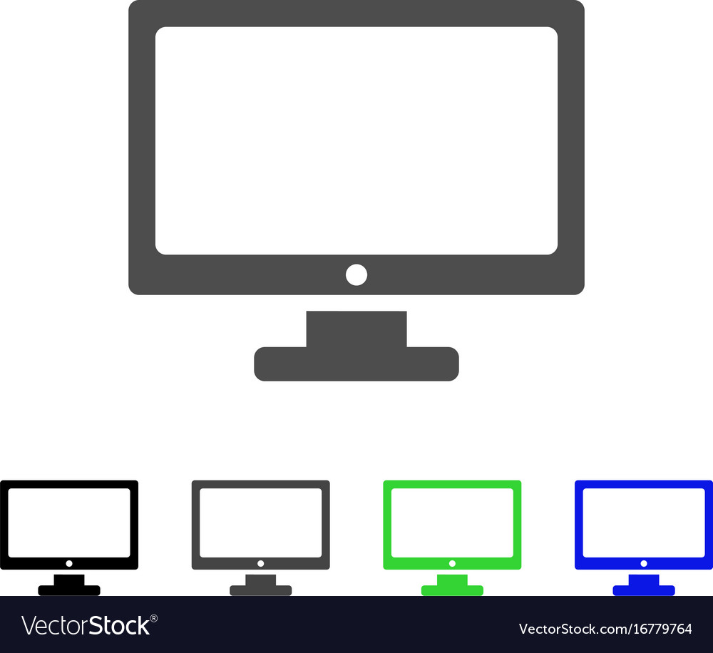 Computer display flat icon