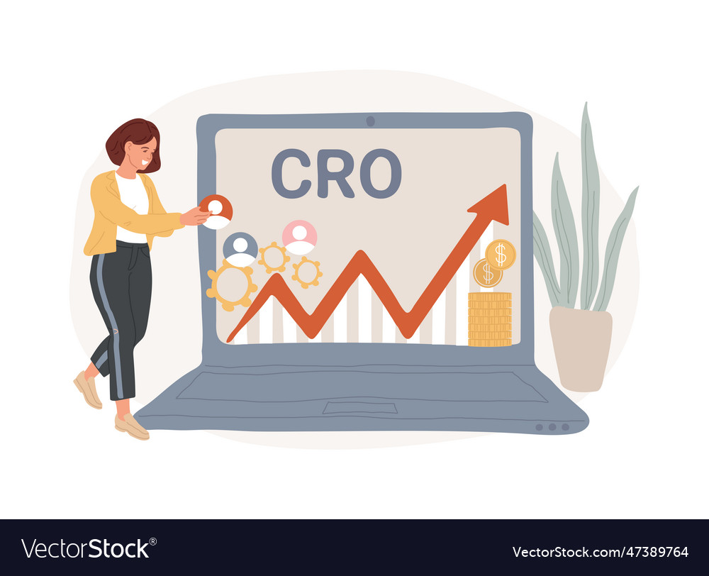 Conversion rate optimization isolated concept vector image Conversion rate optimization isolated concept