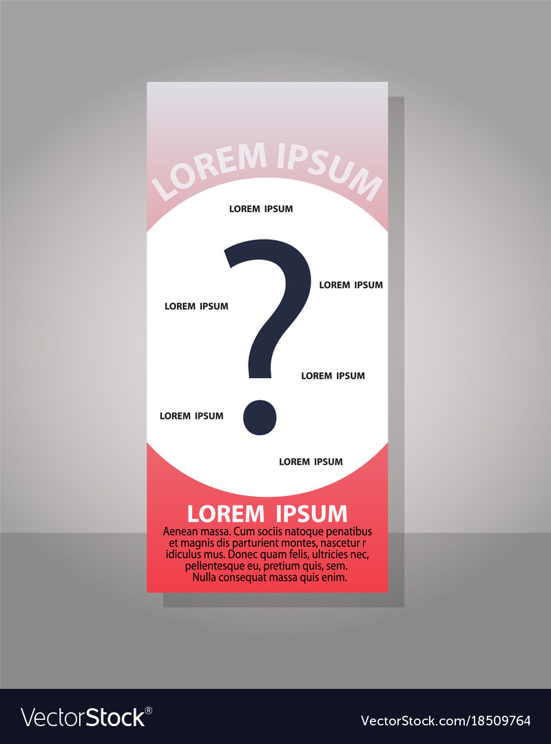 Creative question mark can be used for web design