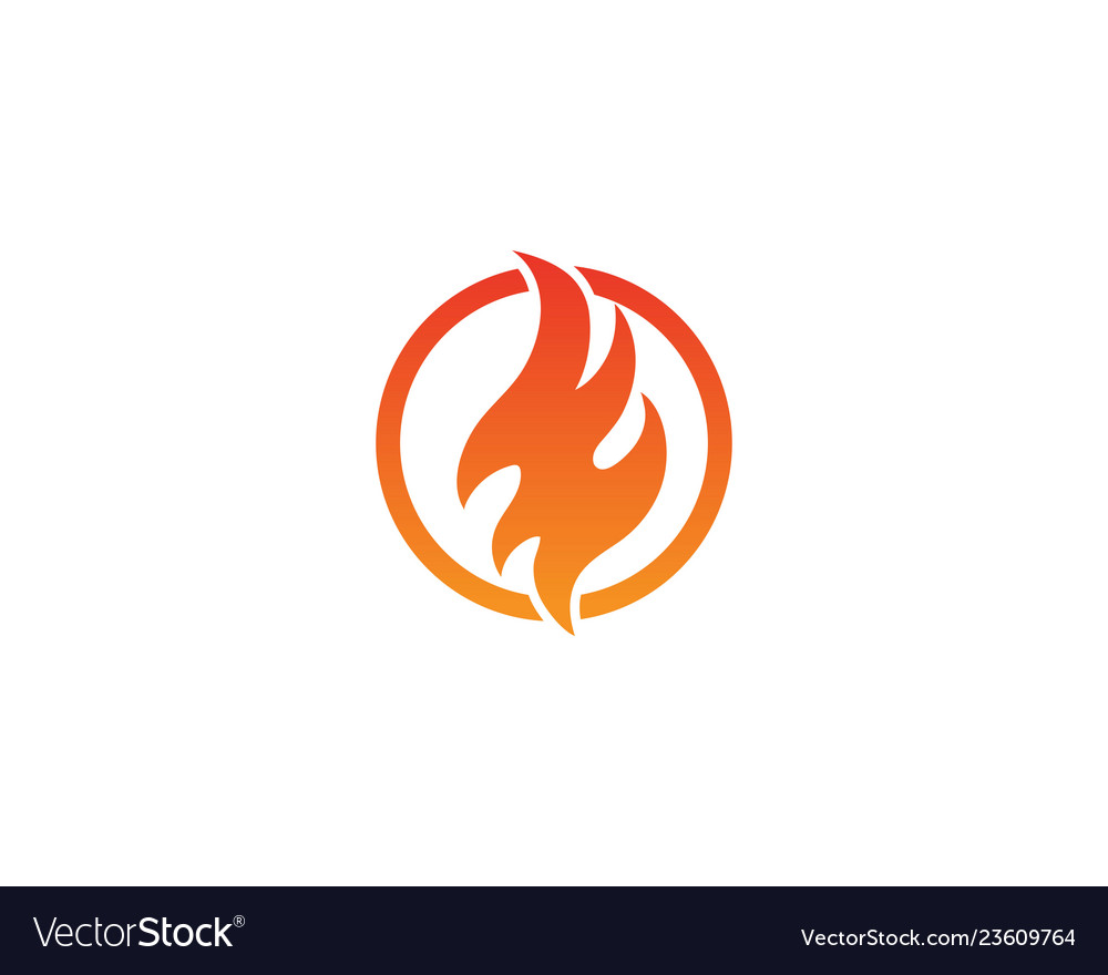 Fire flame logo template icon oil gas and energy