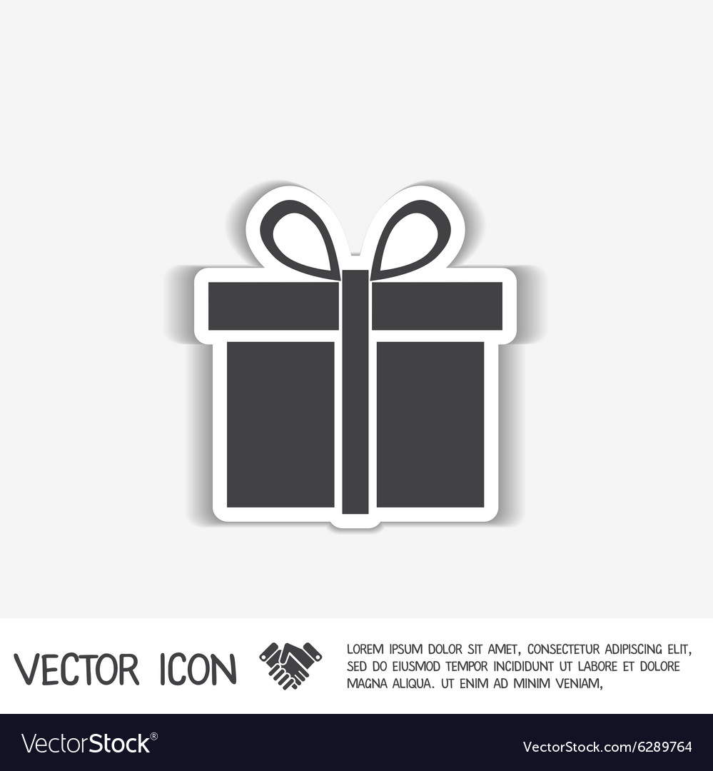 Gift box icon with a bow holiday or celebration