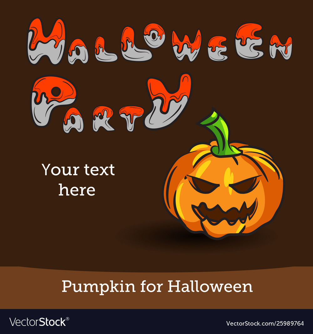 Halloween party background with pumpkin