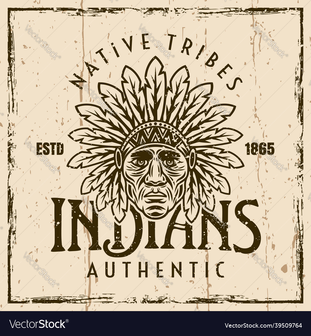 Indians native american tribes colored Royalty Free Vector