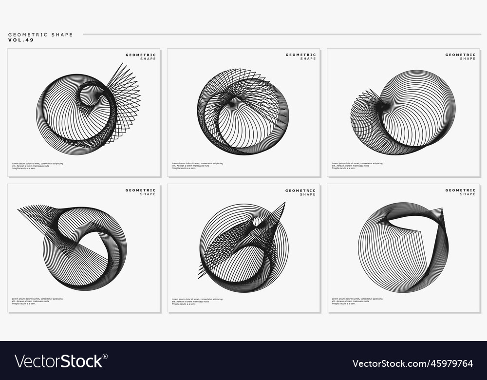 Modern line circular abstract design template