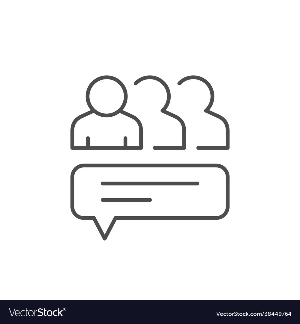 People chat line outline icon Royalty Free Vector Image