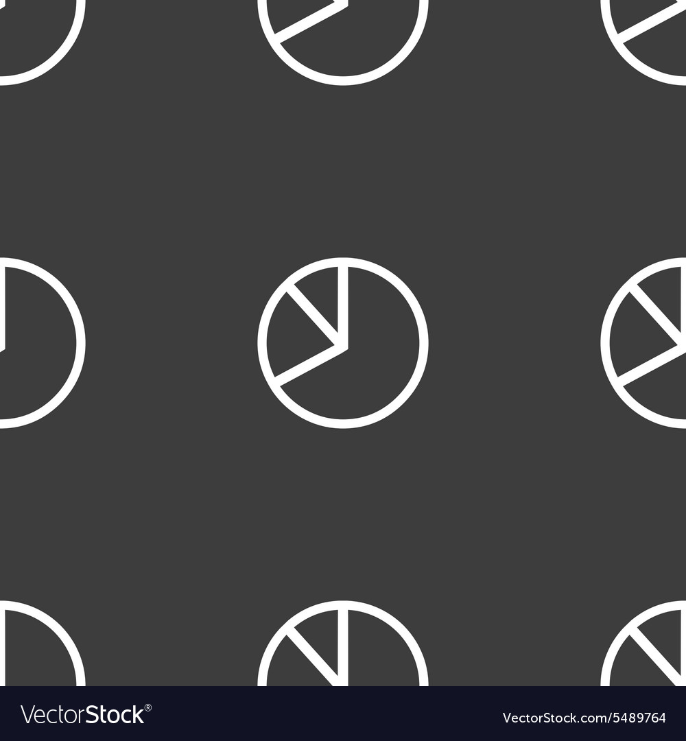 Pie chart graph icon sign seamless pattern