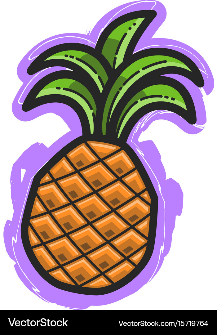 Pineapple fruit Royalty Free Vector Image - VectorStock