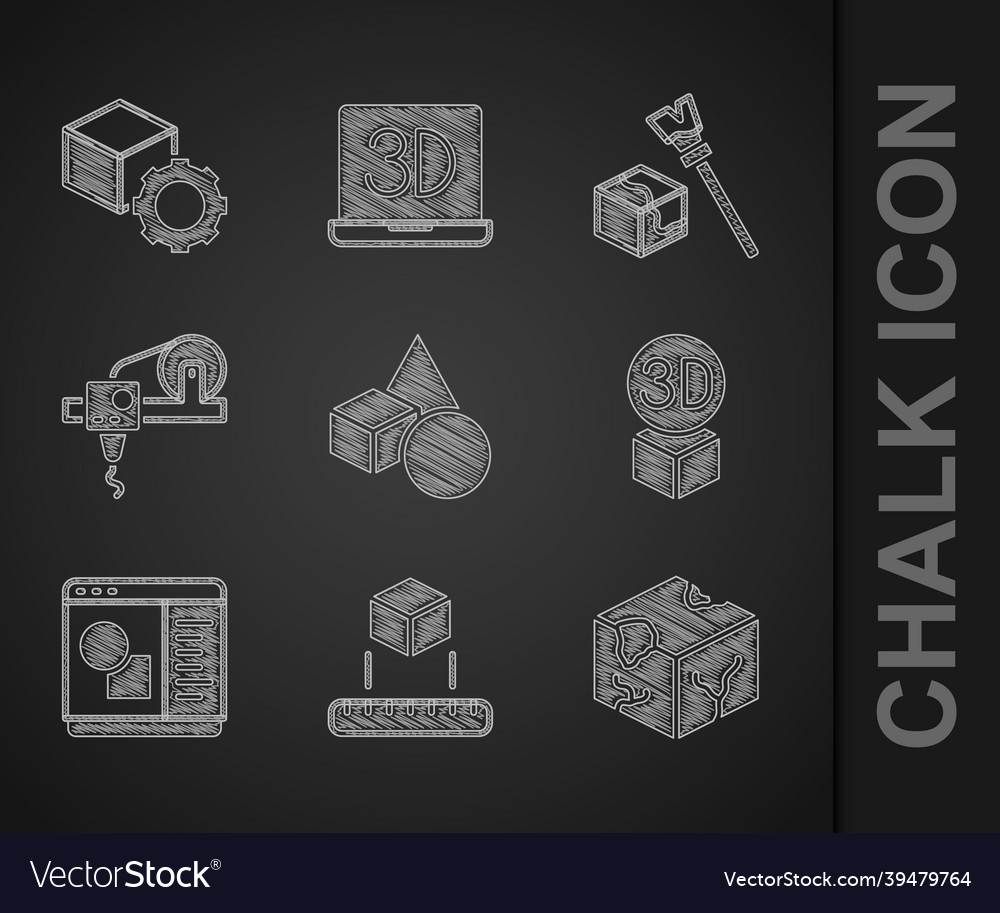 Set basic geometric shapes isometric cube 3d