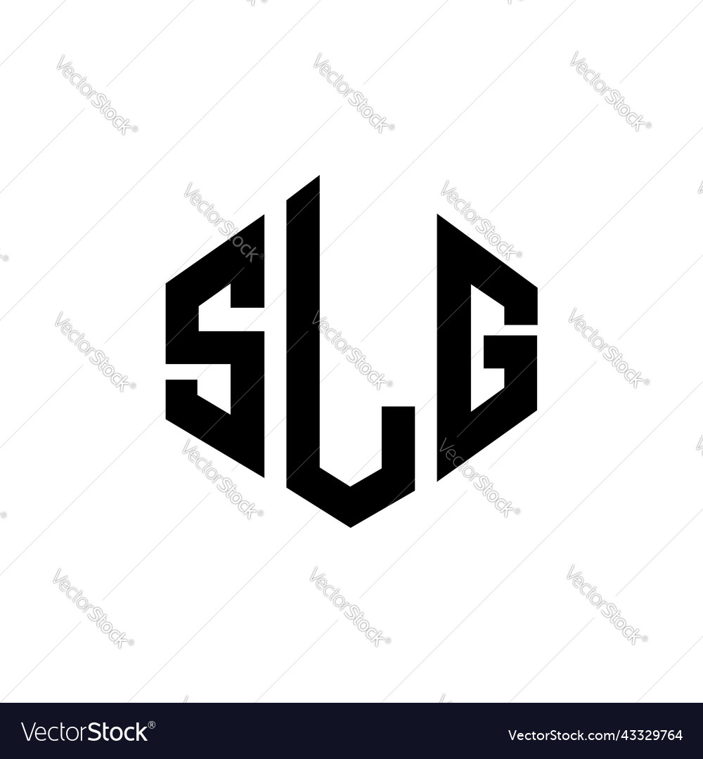 Slg letter logo design with polygon shape