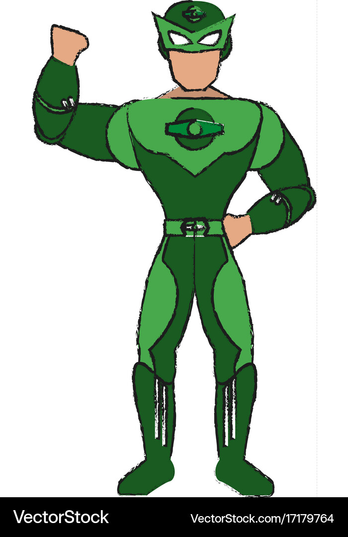 Superhero character cartoon Royalty Free Vector Image