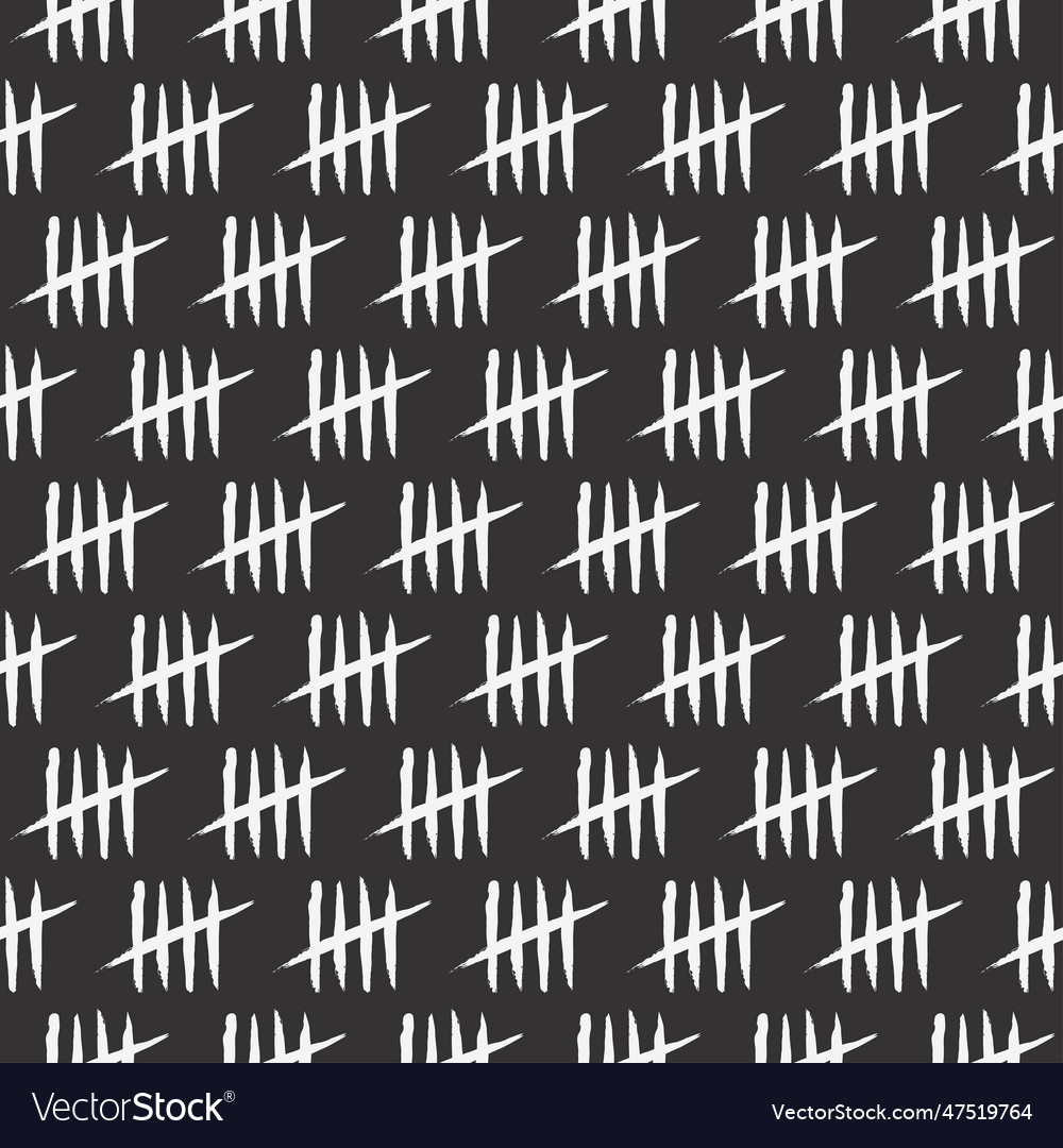 Tally marks pattern hand drawn style