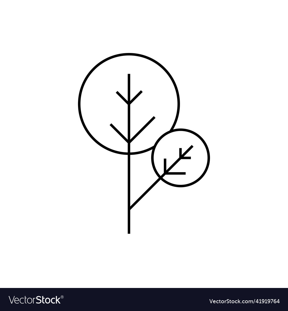 Tree line icon Royalty Free Vector Image - VectorStock