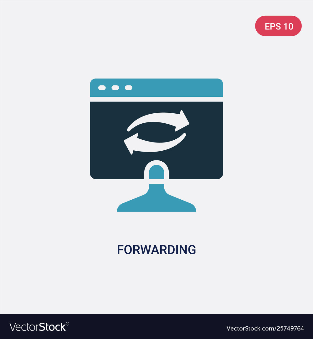 Zwei Farbweiterleitungssymbol von Webhosting
