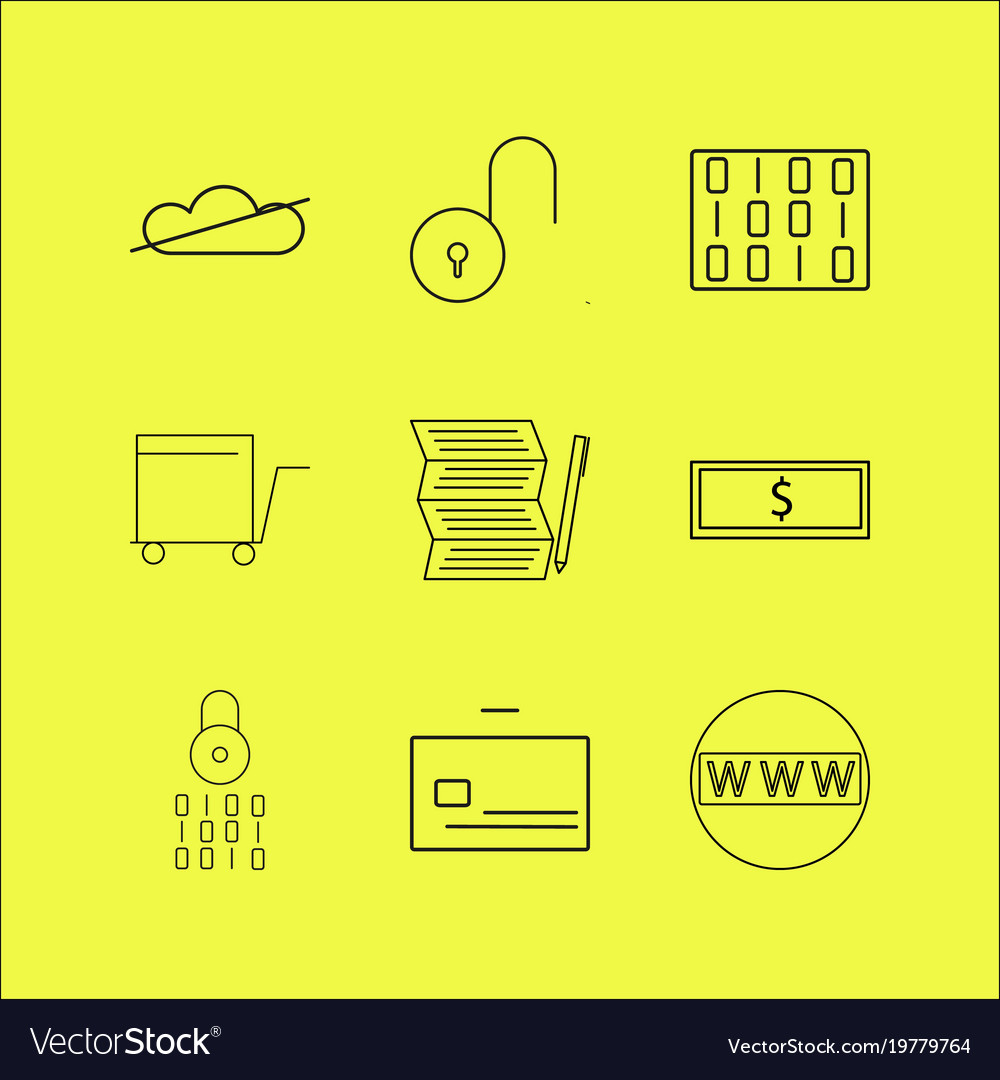 Web linear icon set simple outline icons