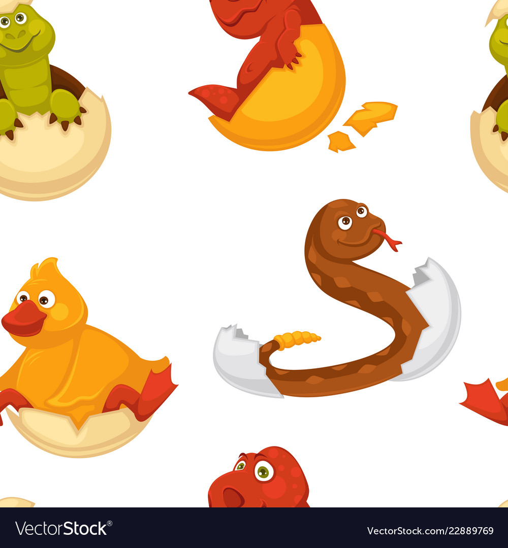 animals-born-from-eggs-eggshells-and-reptiles-vector-image