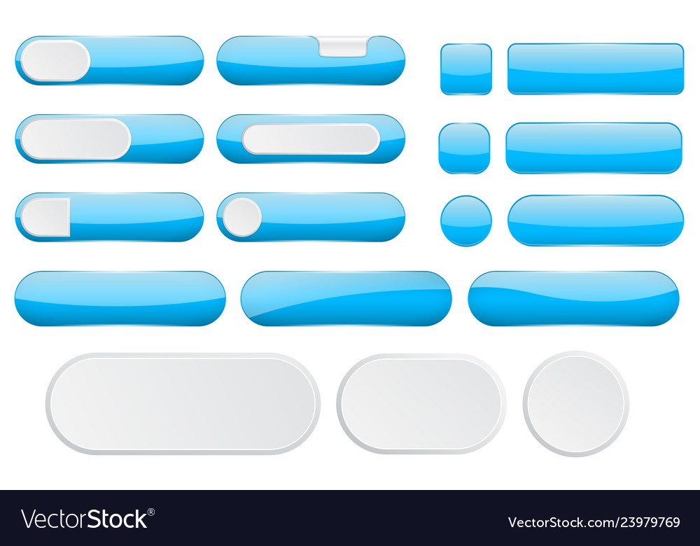 Blue interface buttons web icons
