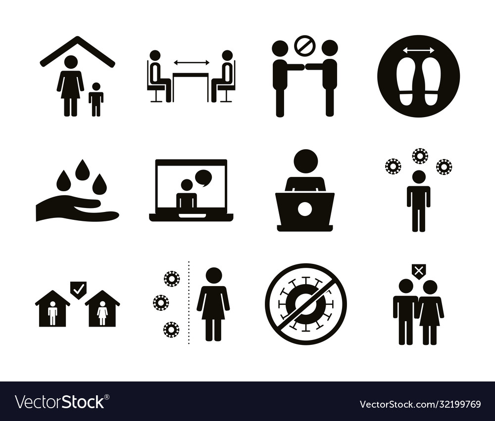 Bundle distance social set icons