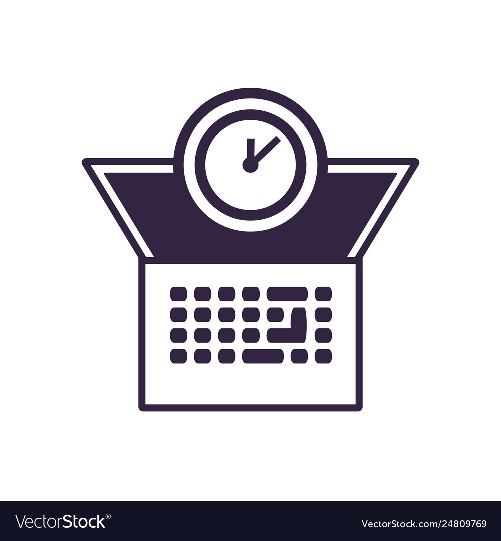 Clock time with laptop computer