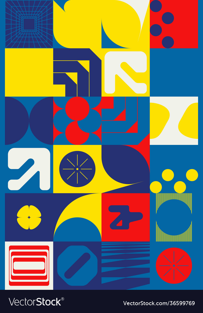 Deconstructed abstract pattern design vector image Deconstructed abstract pattern design