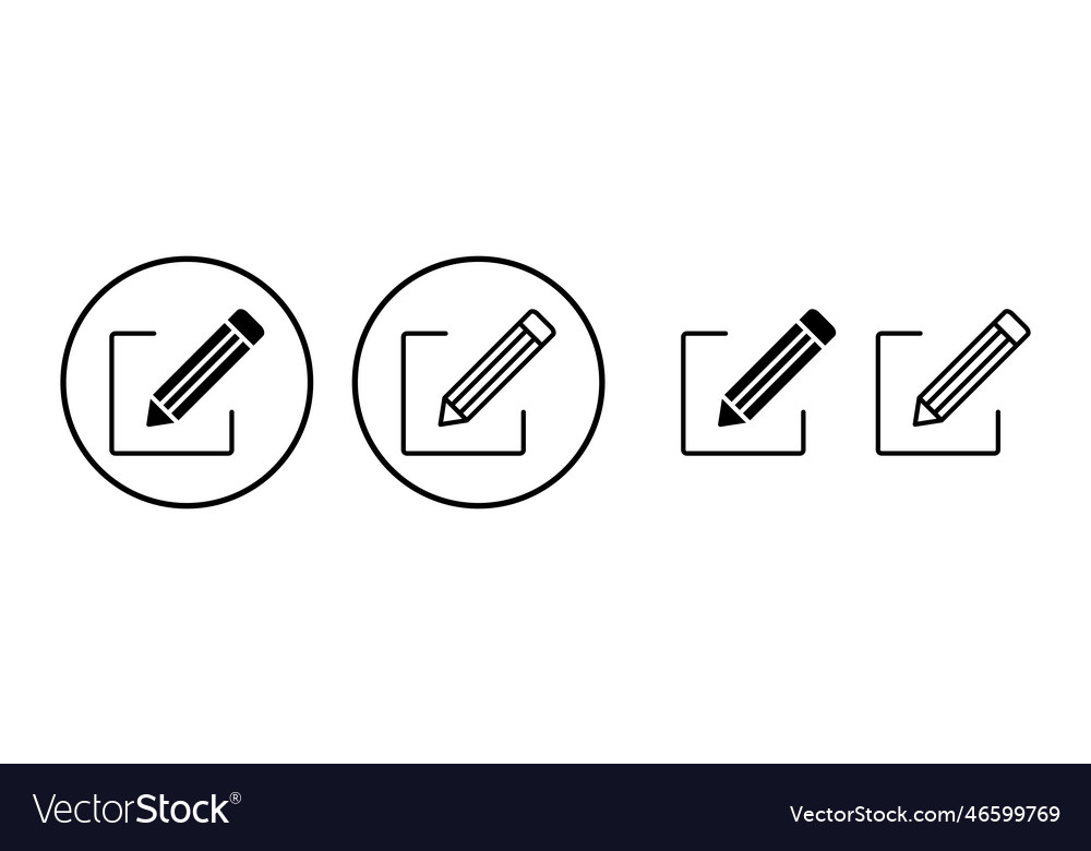 Edit icon document sign and symbol pencil Vector Image