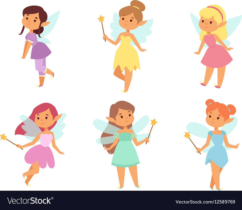 Fairies cartoon character Royalty Free Vector Image