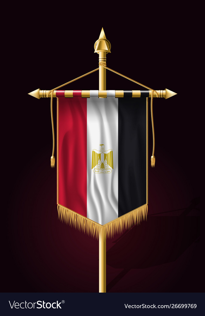 Flag egypt festive vertical banner wall Royalty Free Vector