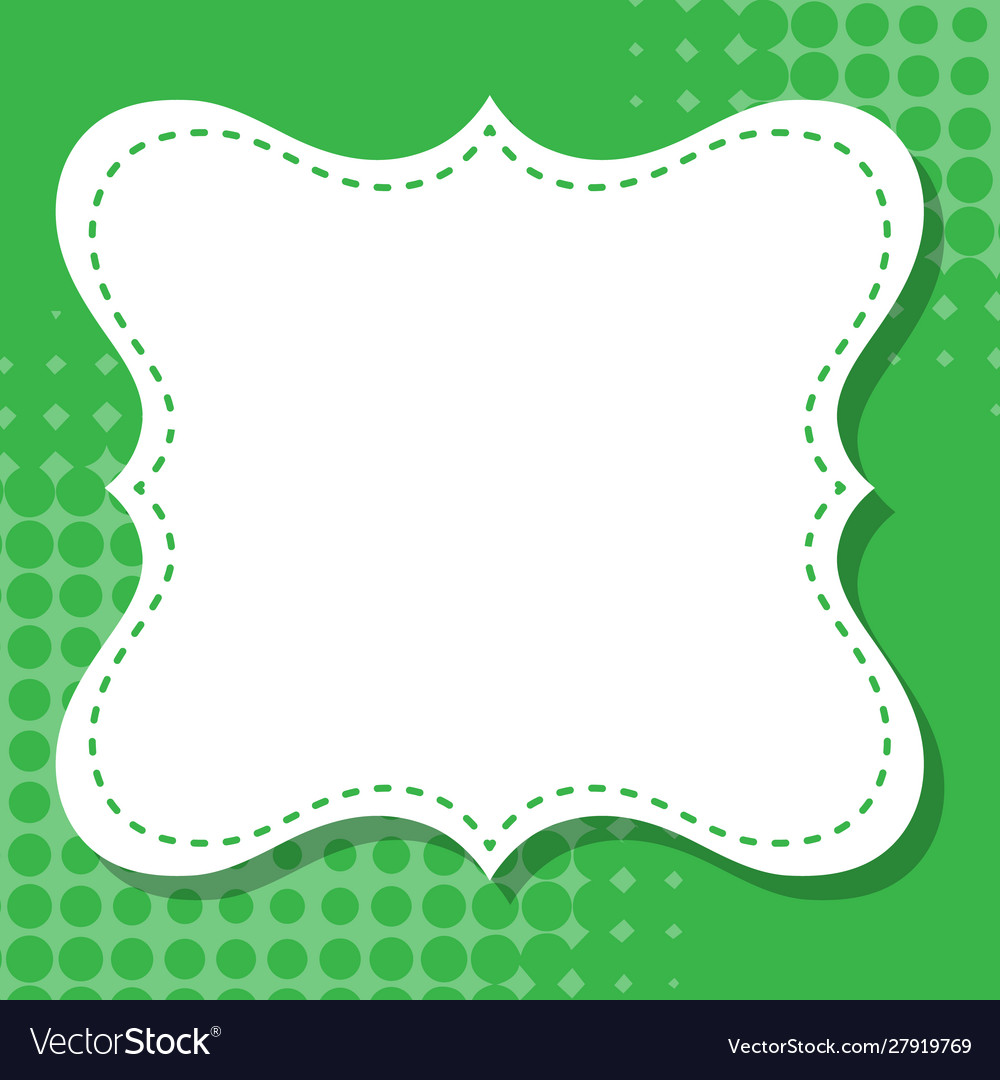 Frame template design with green dots