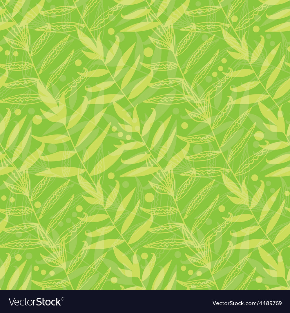 Green leaves seamless pattern background