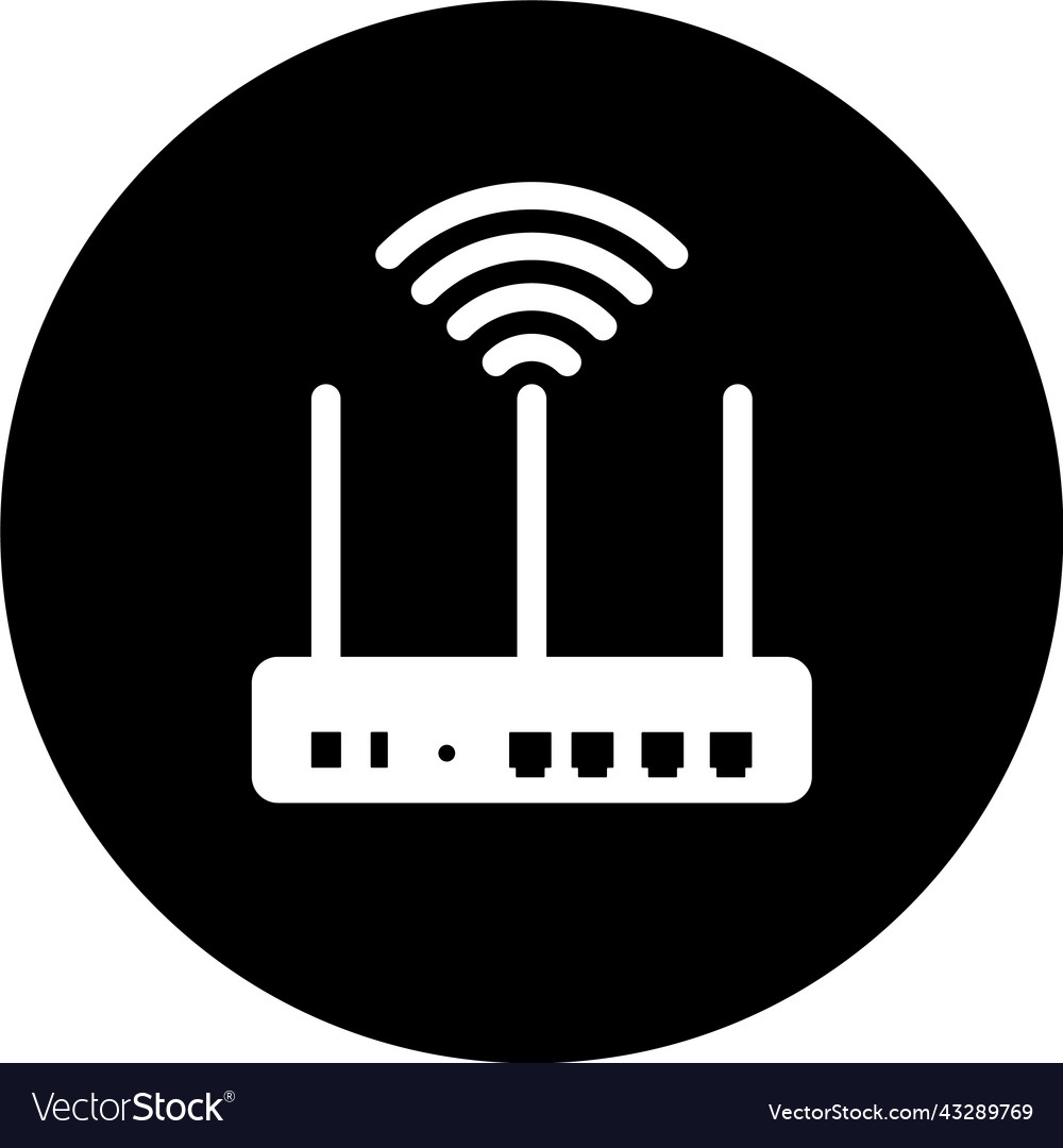 Internet router wifi wireless icon black graphics
