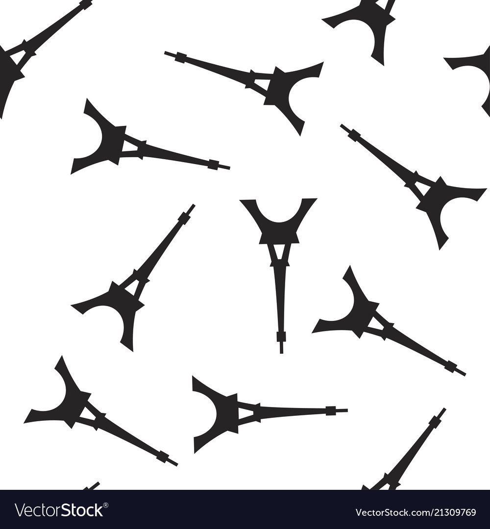 Monochrome seamless pattern with eiffel towers vector image Monochrome seamless pattern with eiffel towers